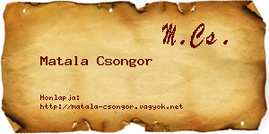 Matala Csongor névjegykártya